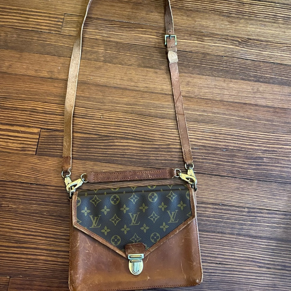 Louis Vuitton Brown and Tan Monogram Crossbody